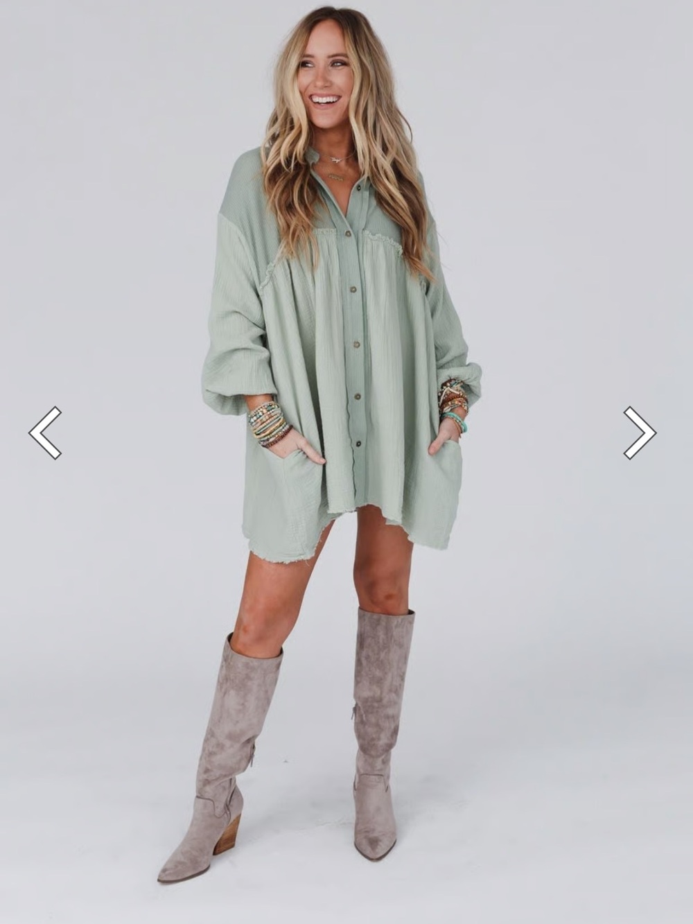 Three Bird Nest Sunday Kind Of Love Dress - Sage, Medium